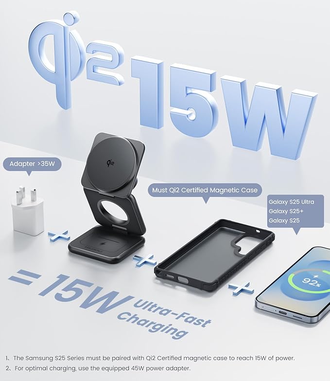 Qi2 Certified 3 in 1 Charging Station - Image 2