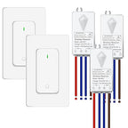 NineLeaf Wireless Light Switch and Receiver Kit, No Wiring Remote Control Wall by NineLeaf