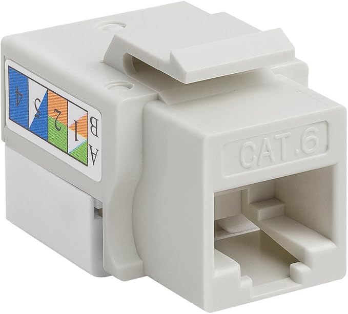 Cmple - 10 Pack Cat6 Keystone Jack Insert Punch Down RJ45 Connectors RJ45 - Image 4