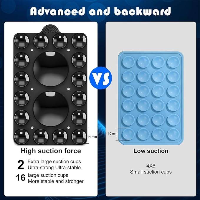 ZYCCER Double Sided Silicone Suction Phone Holder Mount, Compatible - Image 5