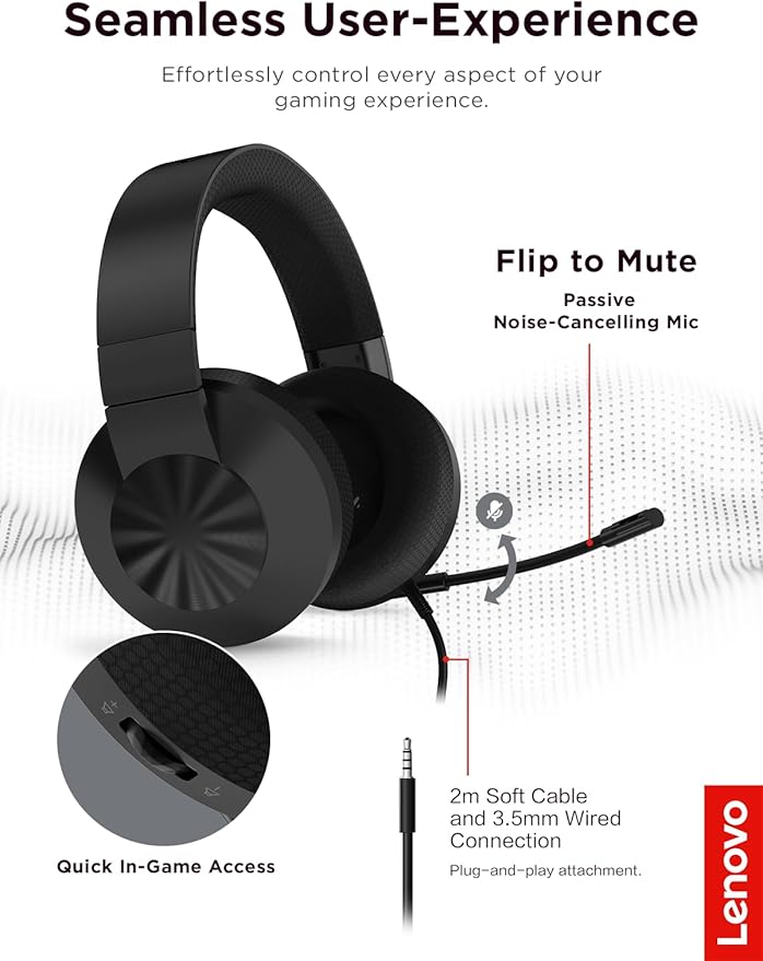 Lenovo H210 Wired Gaming Headset - Image 6