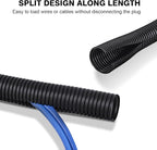 CrocSee 10ft - 3/4 inch Flame Retardant Split Wire Loom Tubing - Flexible Wire - Image 2