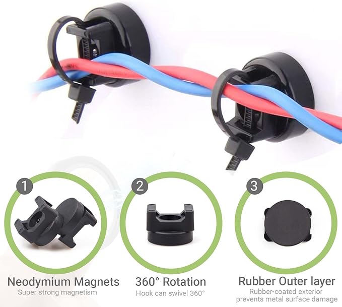 12Pcs Magnetic Zip Tie Mounts - Image 4