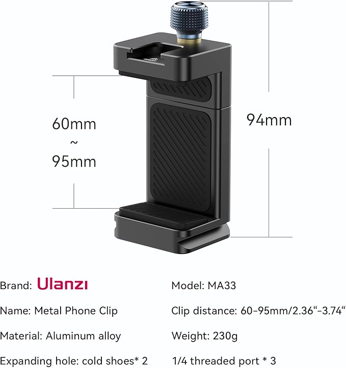 ULANZI MA33 Metal Phone Tripod Mount - Image 7
