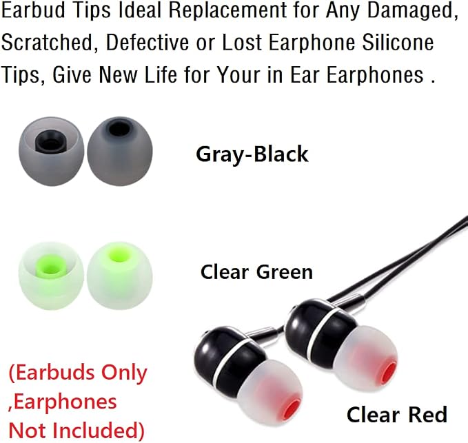 Silicone Earbud Tips Earbuds Replacement Ear Tips Gels Bud - Image 5