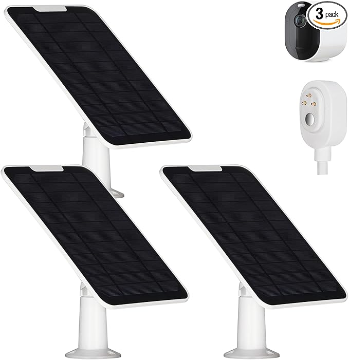 Upgrade 3 Pack 5W Solar Panel Charging Compatible by Omiention