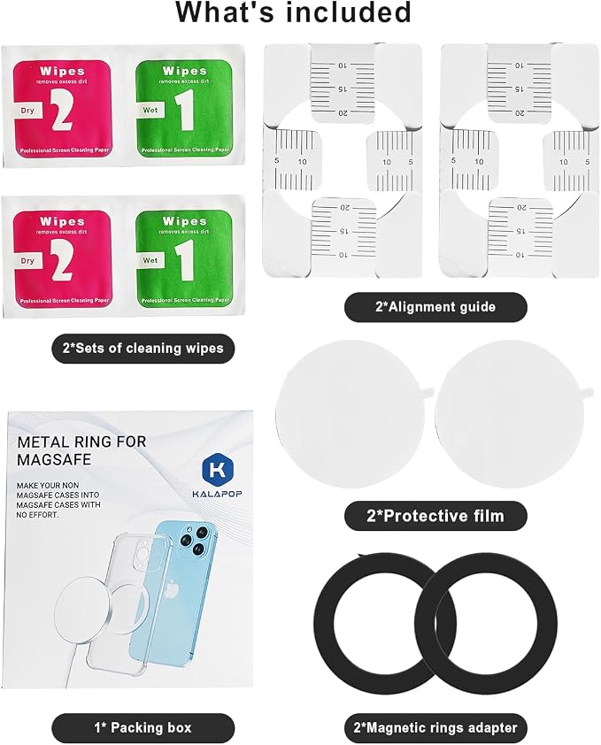 for Magsafe Magnetic Ring 2 Pack Compatibile - Image 7
