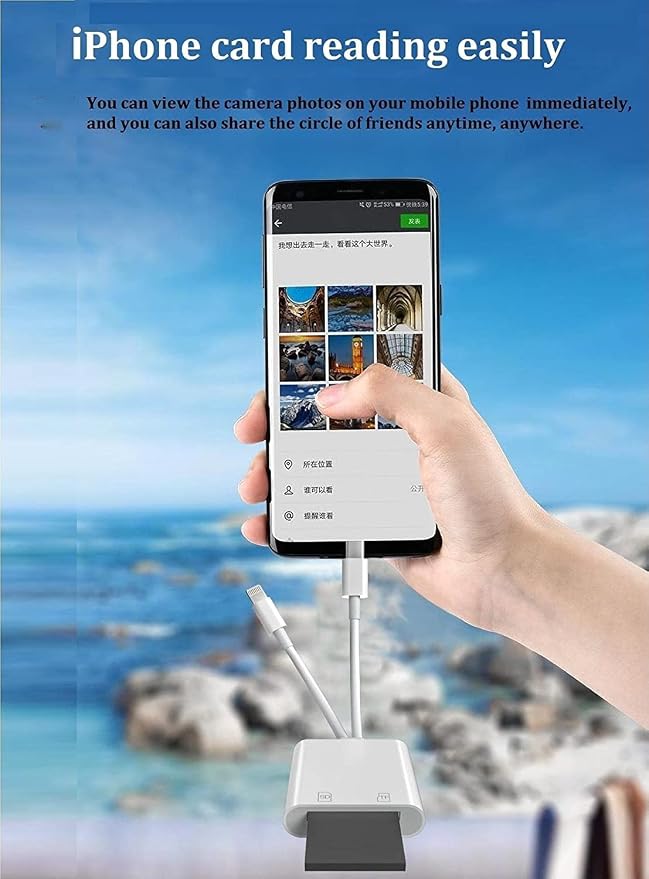 iPhone SD Card Reader, 4 in 1 Cameras SD Reader - Image 4