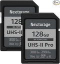 Nextorage 128GB 2pack SDXC UHS-II V90 SD Card Japanese Brand pSLC Max. Write by Nextorage