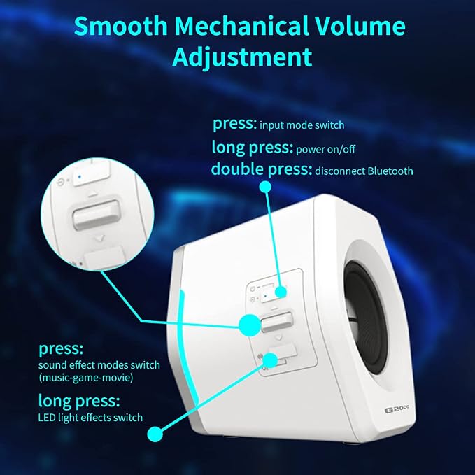 G2000 32W PC Computer Speakers for Gaming Desktop PC Laptop Mac Computer Woofer - Image 7