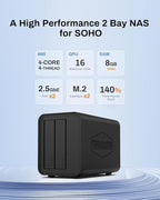 TERRAMASTER F2-424 NAS Storage 2Bay - Image 2