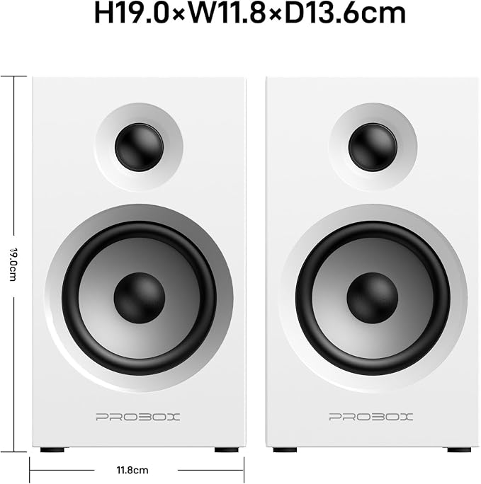 BT16 Active Bookshelf Speakers 3.5" Woofer - Image 8