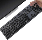 Keyboard Cover Skin for Dell KM636 KB216 KB216t KB216d KB216p Wired & Wireless by MUBUY