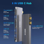 USB C Adapter for MacBook Pro/Air M1 M2 2021 2020 2019 2018, MOKiN Hub MacBook - Image 2