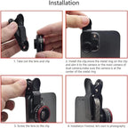 Phone Camera Lens, Clip on Cell HD Phone Fisheye Lens kit, 235° Fisheye Lens - Image 5