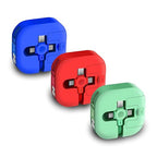 3 Pack Three in One Charging Cable Cord. 3 in 1 Charging Cable Retractable. by Gartmost