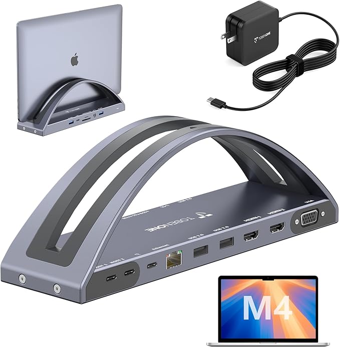 TobenONE MacBook Docking Station Dual Monitor 4K by TobenONE