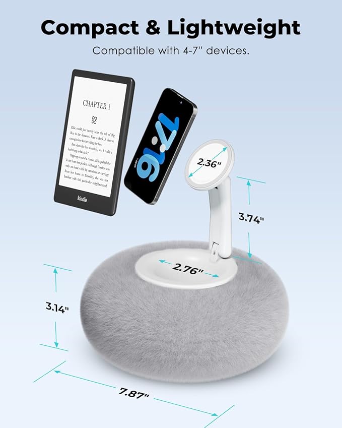 Viozon Phone Holder for Bed, Magnetic Pillow Stand, Compatible - Image 4