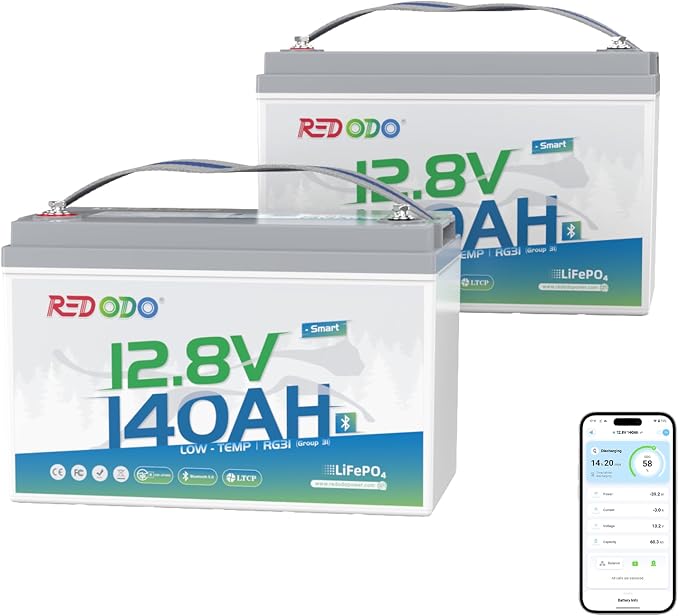 Redodo 12V 140Ah LiFePO4 Battery Group31, 10-Year Lifespan, 150A BMS & by PrimeDayRedodoSaveup55