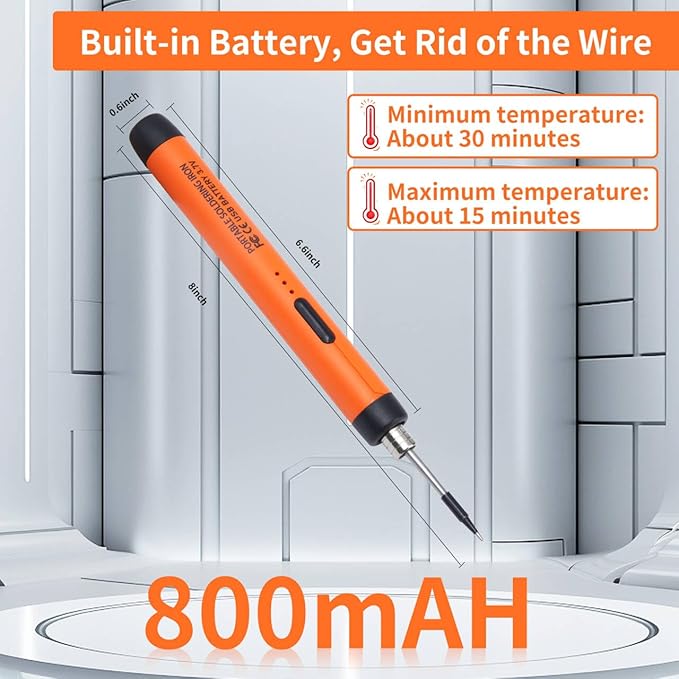 Rechargeable Soldering Iron Kit, 800mah USB Wireless Electric Soldering - Image 7