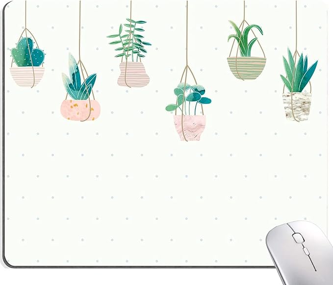 Mouse Pad, Plants Mouse Pad, Square Mouse Mat Waterproof Mousepad Non-Slip by SANWUMIAN