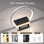 Alarm Clock, Table Lamp with Wireless Charging, Touch Bedside Lamp with 3 - Image 5