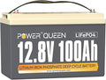 Power Queen LiFePO4 Battery 12V 100Ah Group 31 Lithium Battery, 100A BMS by PowerQueen