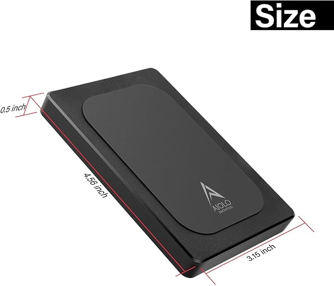 1TB External Hard Drive Ultra Slim Portable HDD-USB 3.0 USB-C - Image 2