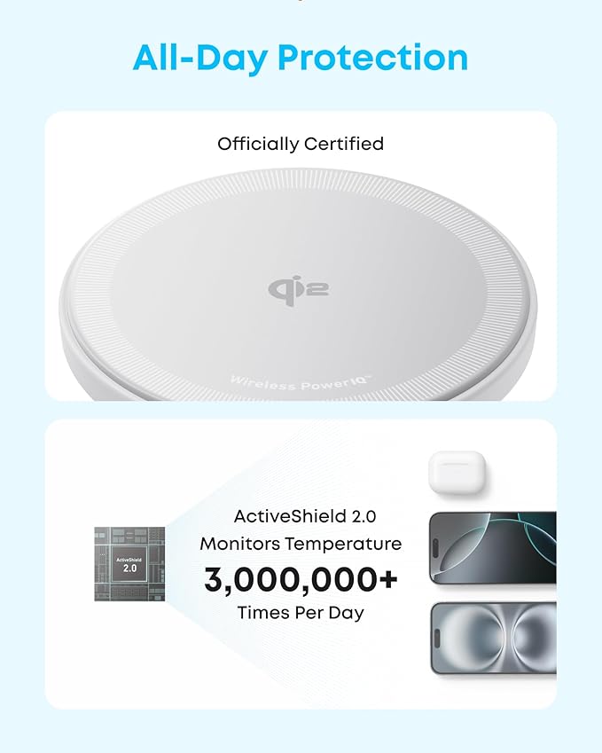 Anker Zolo Magnetic Wireless Charger, Qi2 Certified 15W MagSafe-Compatible - Image 4