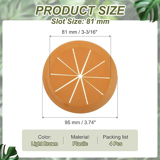PATIKIL Desk Grommet 3-3/16", Light Brown - Image 2
