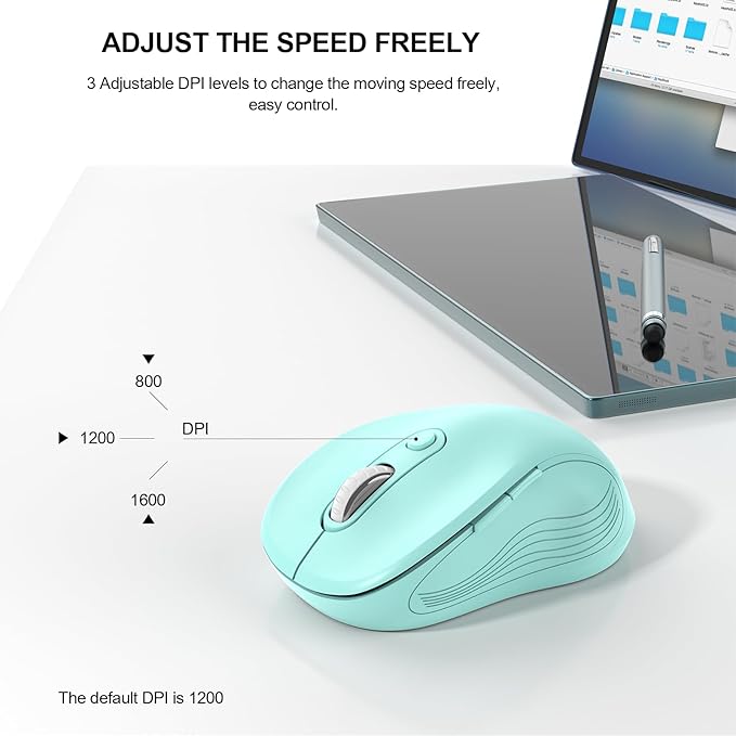 WisFox 2.4G Wireless Mouse for Laptop, Ergonomic Computer Mouse - Image 3