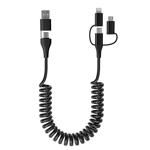 Coiled Multi Charging Cable by KETAKY+Plus
