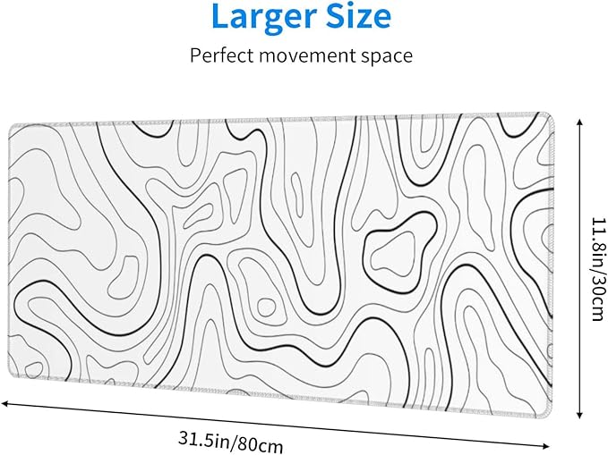 White Mouse Pad Large XL Gaming Mouse Pad - Image 2