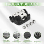 BOJACK 3 Way Power Distribution Connecting Block 1x0/2/4 Gauge Input 3x4/8 - Image 3