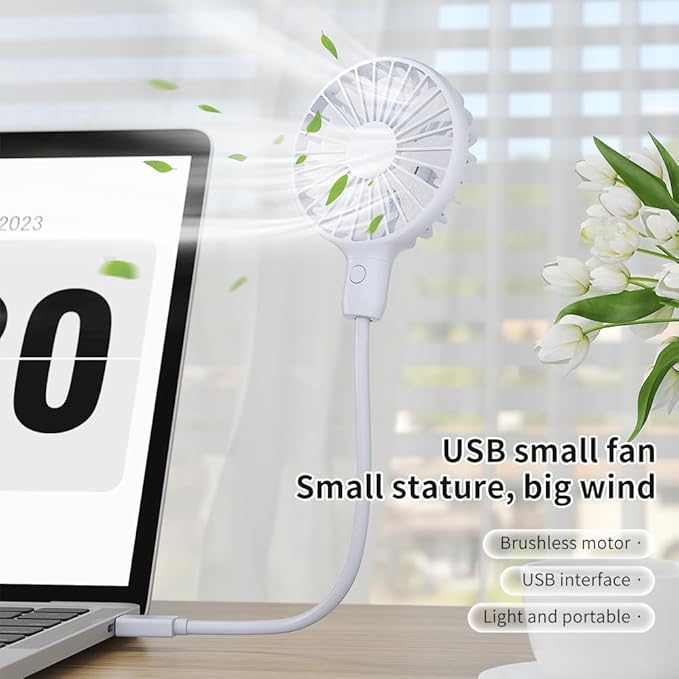 USB Fan, Mini Portable Fan for 360° Rotation, Small Personal Fan for Home Office - Image 2