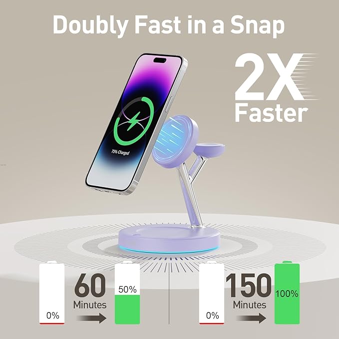 New 3 in 1 Charging Station for Apple Compatible - Image 2