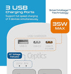 Ceptics 35W Universal Travel Adapter Kit – 2 USA sockets, 1x PD 35W USB-C and - Image 8