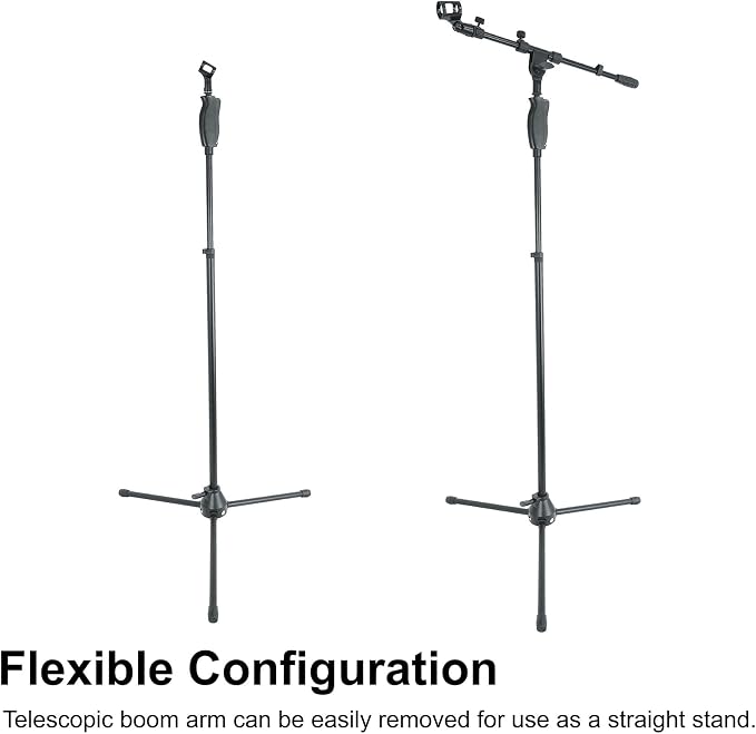 Rockville RVMIC3 V2 Portable Adjustable Tripod Boom Mic Stand - Image 5