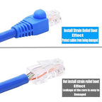 PETECHTOOL RJ45 Cat6 Pass Through Connectors Gold Plated 8P8C Ends and Blue - Image 4