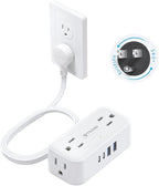 TROND 360° Rotating Flat Plug Power Strip, 5FT Extension Cord by TRONDOfficial