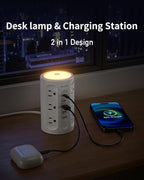 Power Strip Tower with Night Light, 15W Surge Protector Power Strip with USB - Image 3