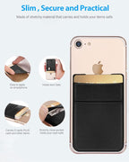 2 Pack Stick On Wallet Sleeve Cell Phone Pocket Card Holder Pocket Pouch - Image 4