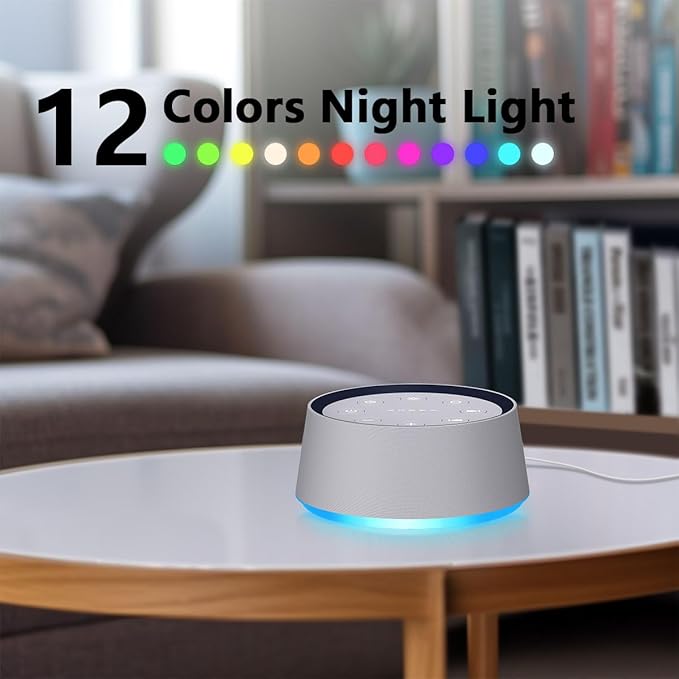 Brown Noise Sound Machine with 30 Soothing Sounds White Noise Machine 12 Colors - Image 3