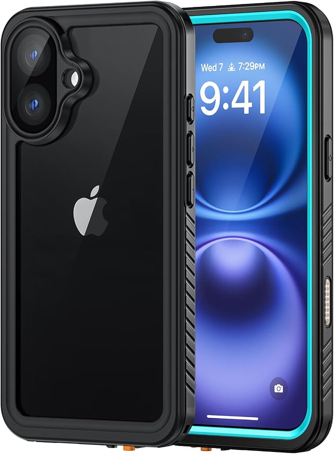 Lanhiem for iPhone 16 Case, IP68 Waterproof Dustproof Shockproof Cases by LanhiemHome