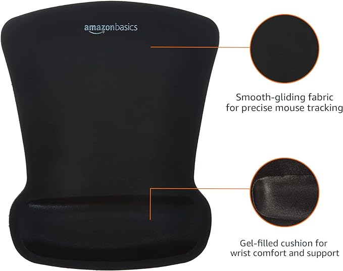Amazon Basics Rectangular Gel Computer Mouse Pad - Image 2