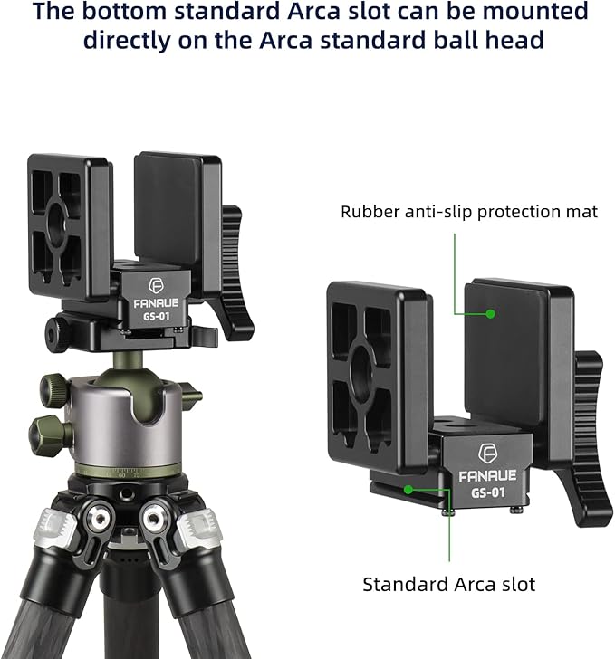 FANAUE GS-01Arca Swiss Rifle Saddle Mount, Hunting Tripod Clamp - Image 3