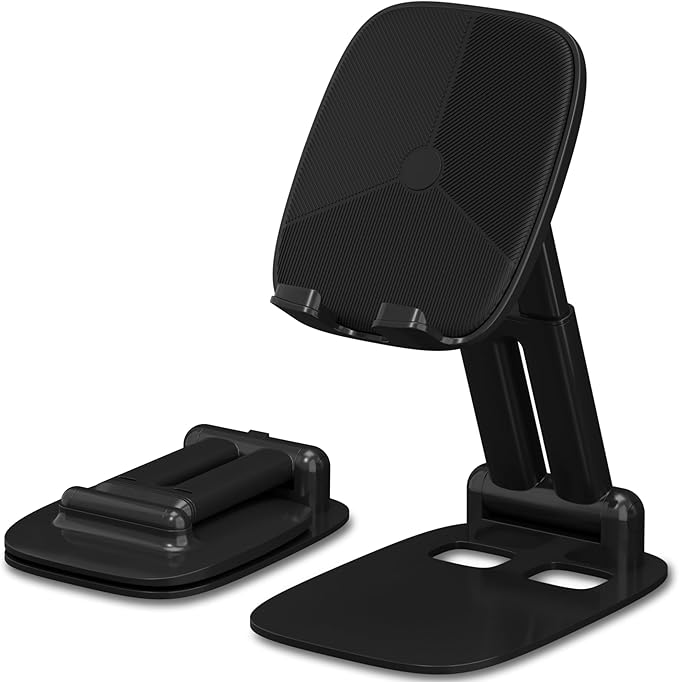 DEERLAMN Cell Phone Stand for Desk, Height Adjustable Cell Phone Holder by DEERLAMN
