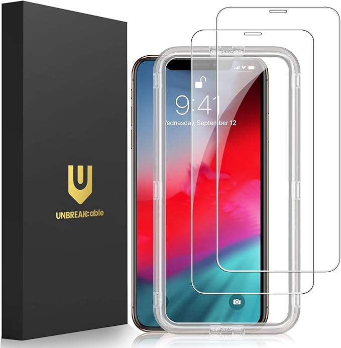 UNBREAKcable Screen Protector for iPhone X/XS/ 11 Pro, Double Shatterproof by UNBREAKcable