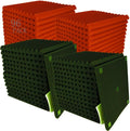 96 Pack Black/RED 12 "X 12 "X1" Acoustic Panels Studio Soundproofing Foam Wedge by HPKL9999