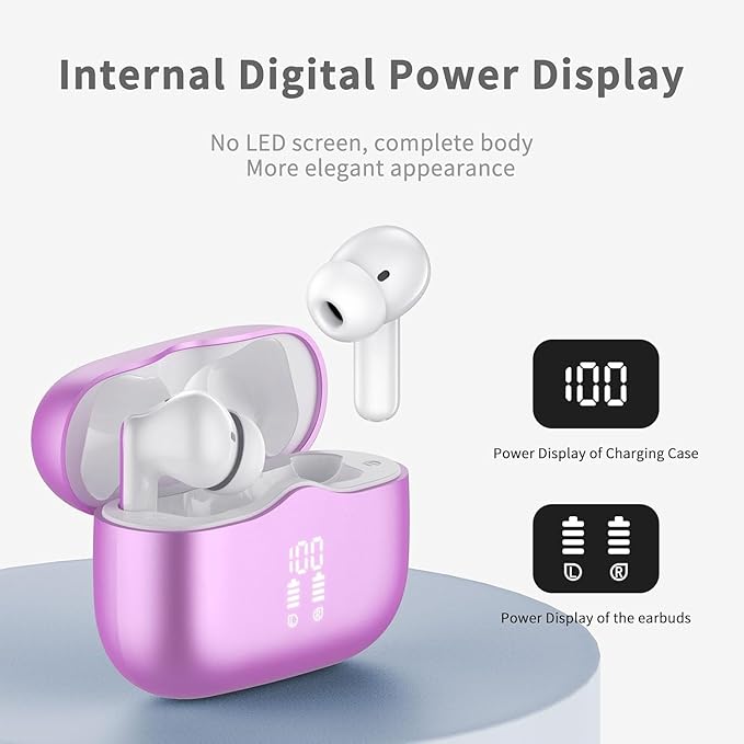Wireless Earbuds, New Wireless Earphones HiFi Stereo Deep Bass 40H Playtime - Image 4